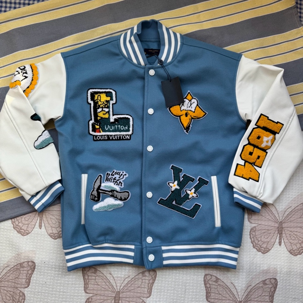Louis Vuitton Blue Logo Patch Jacket